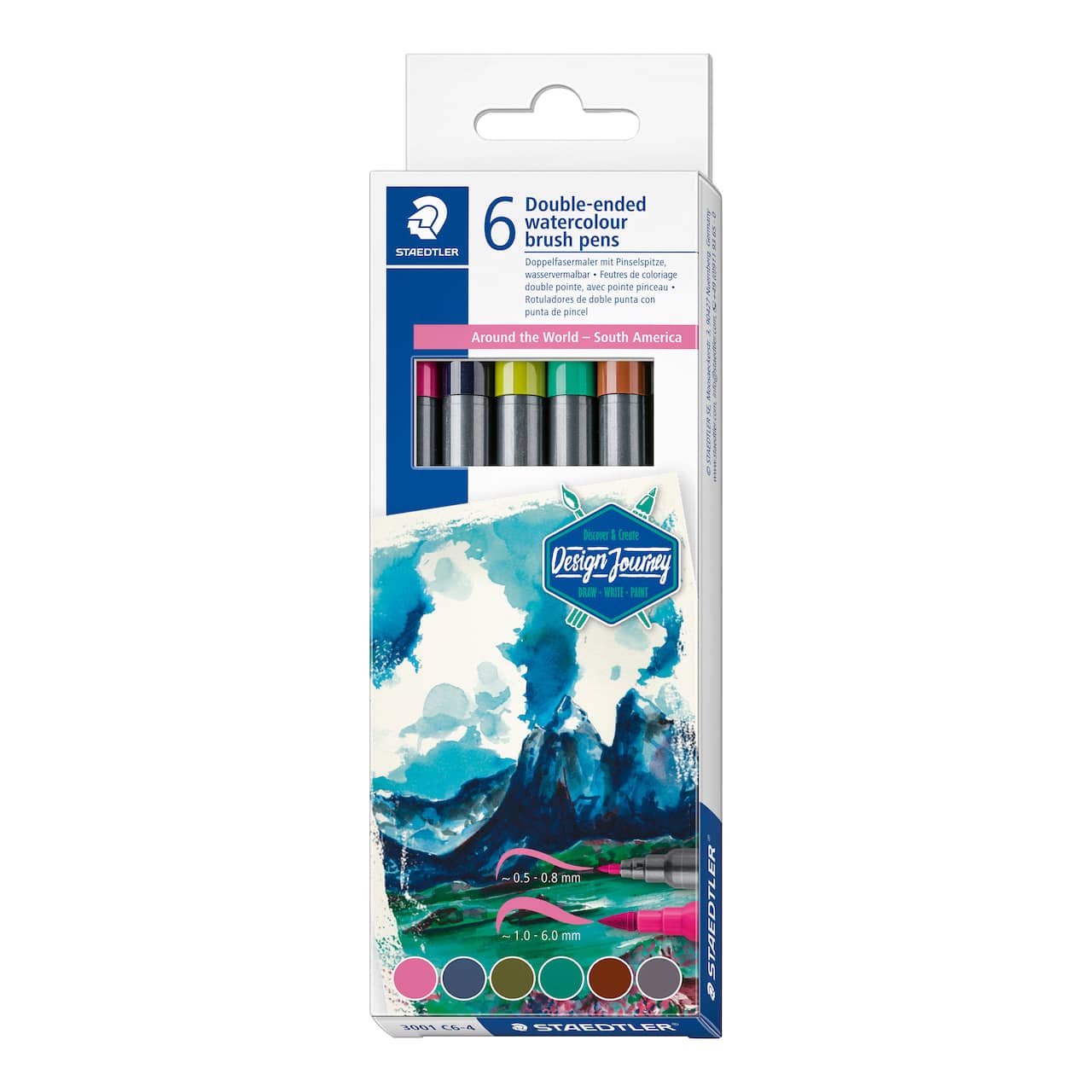 STAEDTLER® South America Double-Ended Watercolour Brush Pens
